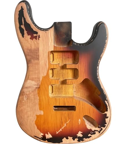 Amazon.com: Sunsmile Relic Electric Guitar Body Nitro Top Alder